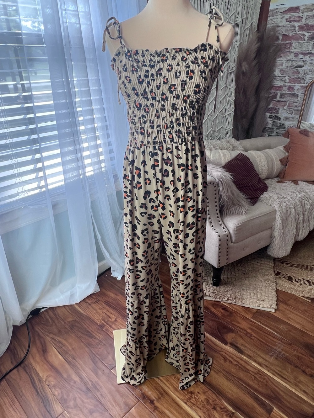 NWT Perfectly Priscilla Leopard Print Jumpsuit XL